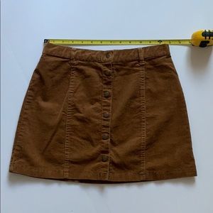 Forever 21 Corduroy Skirt in Rust